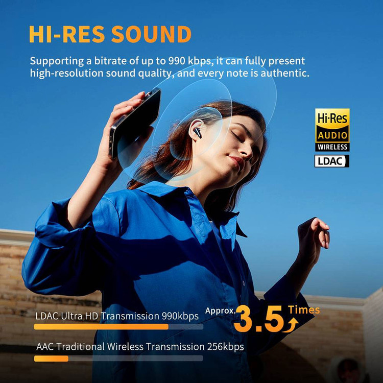 هدفون بلوتوثی کیو سی وای مدل +AilyBuds Pro با نویز کنسلینگ میکروفون (ENC)