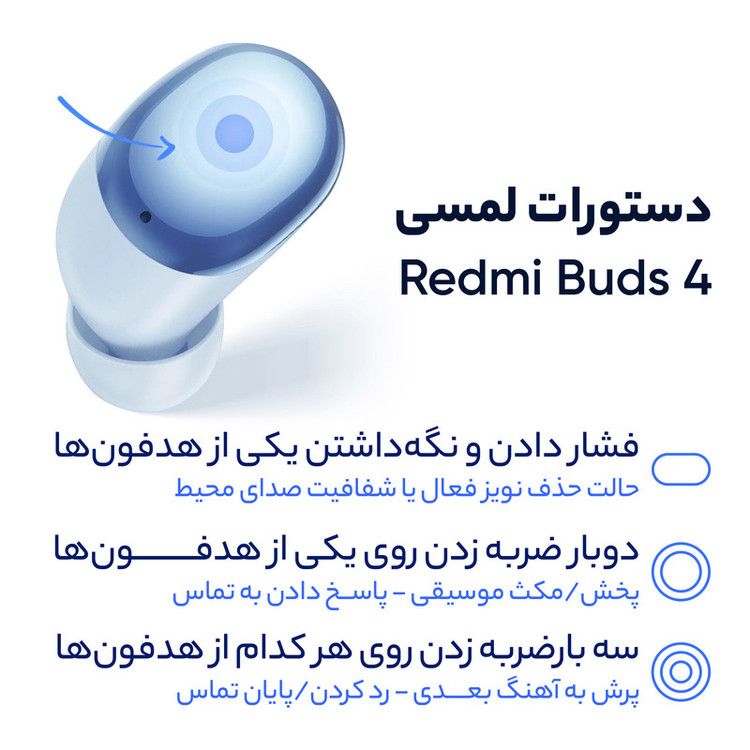 هدفون بلوتوثی شیائومی مدل Redmi Buds 4 ( اصل )