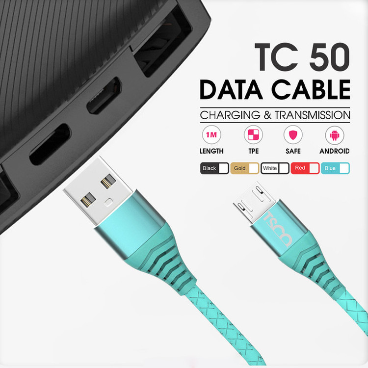 کابل تبدیل USB به microUSB تسکو مدل TC 50 طول ا متر
