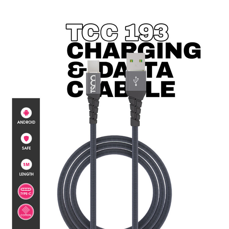 کابل تبدیل USB به USB-C تسکو مدل TC C193 طول 1 متر
